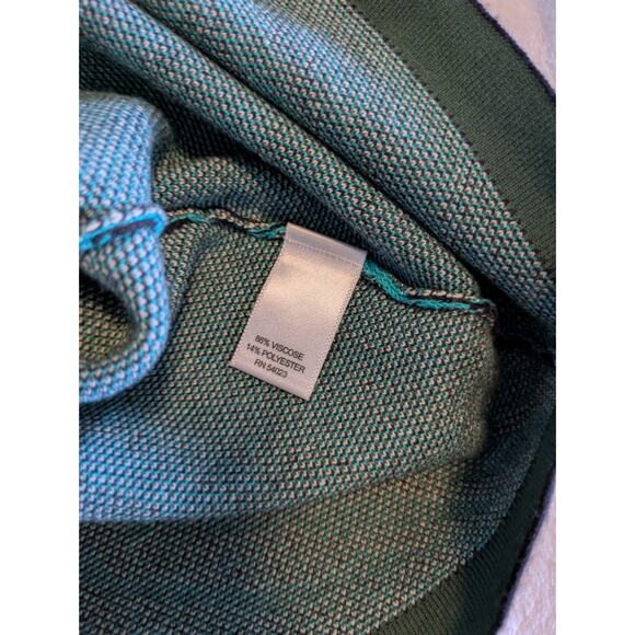 Banana Republic Issa London Dress Women Small Teal Black Zebra Print Thick Knit‎ - Picture 7 of 7